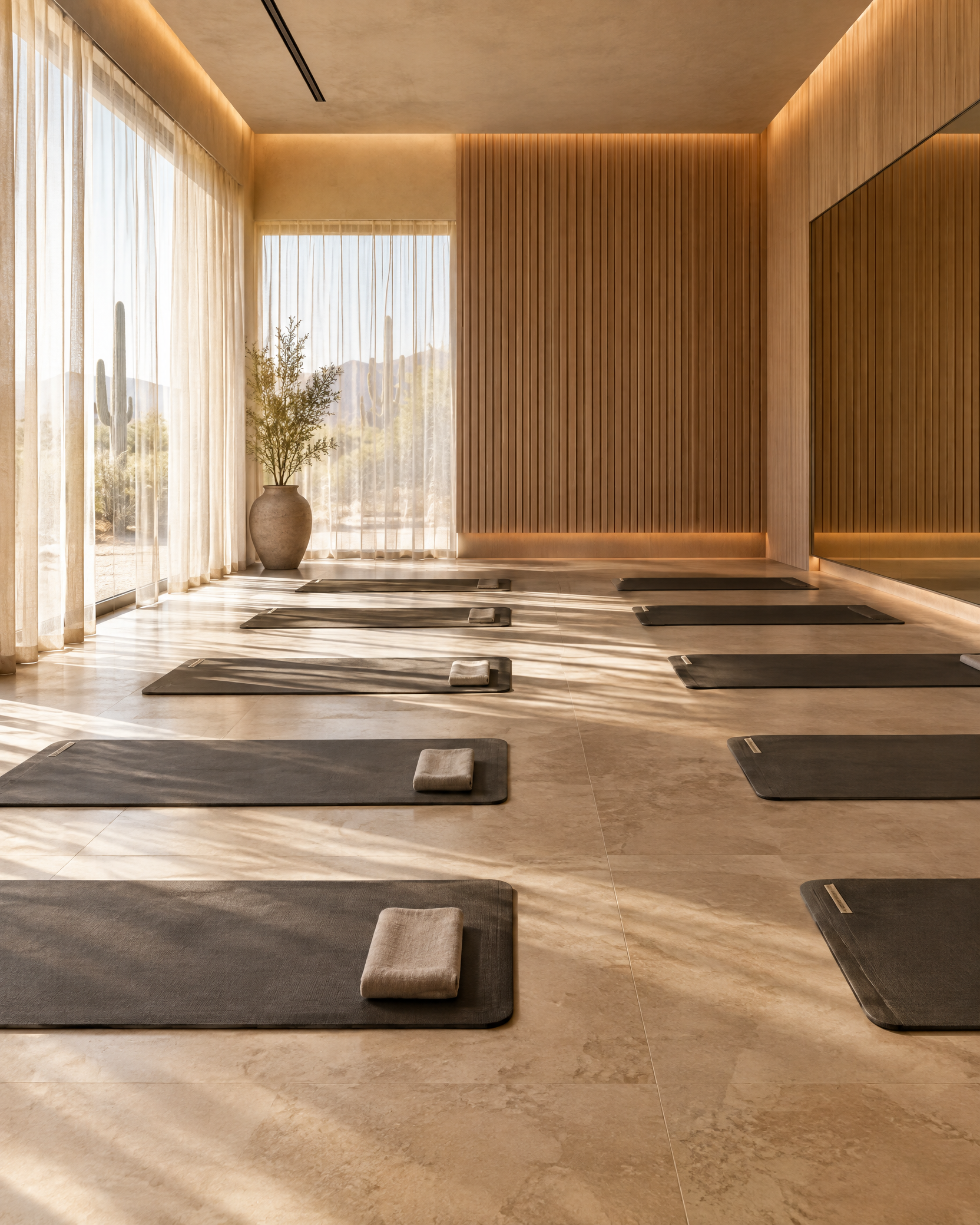 Warm heated mat work studio